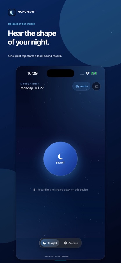MonoNight app preview