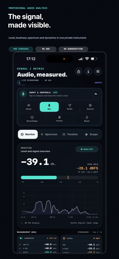 SignalMetric app preview